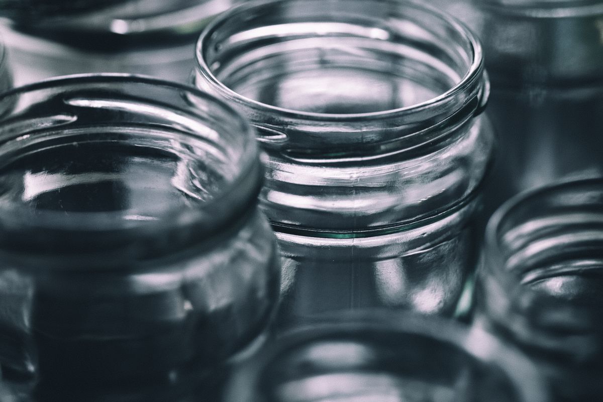 Balm texture in an open jar